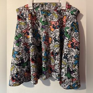 Her Universe Marvel Comic Print Scuba skater skirt size 1